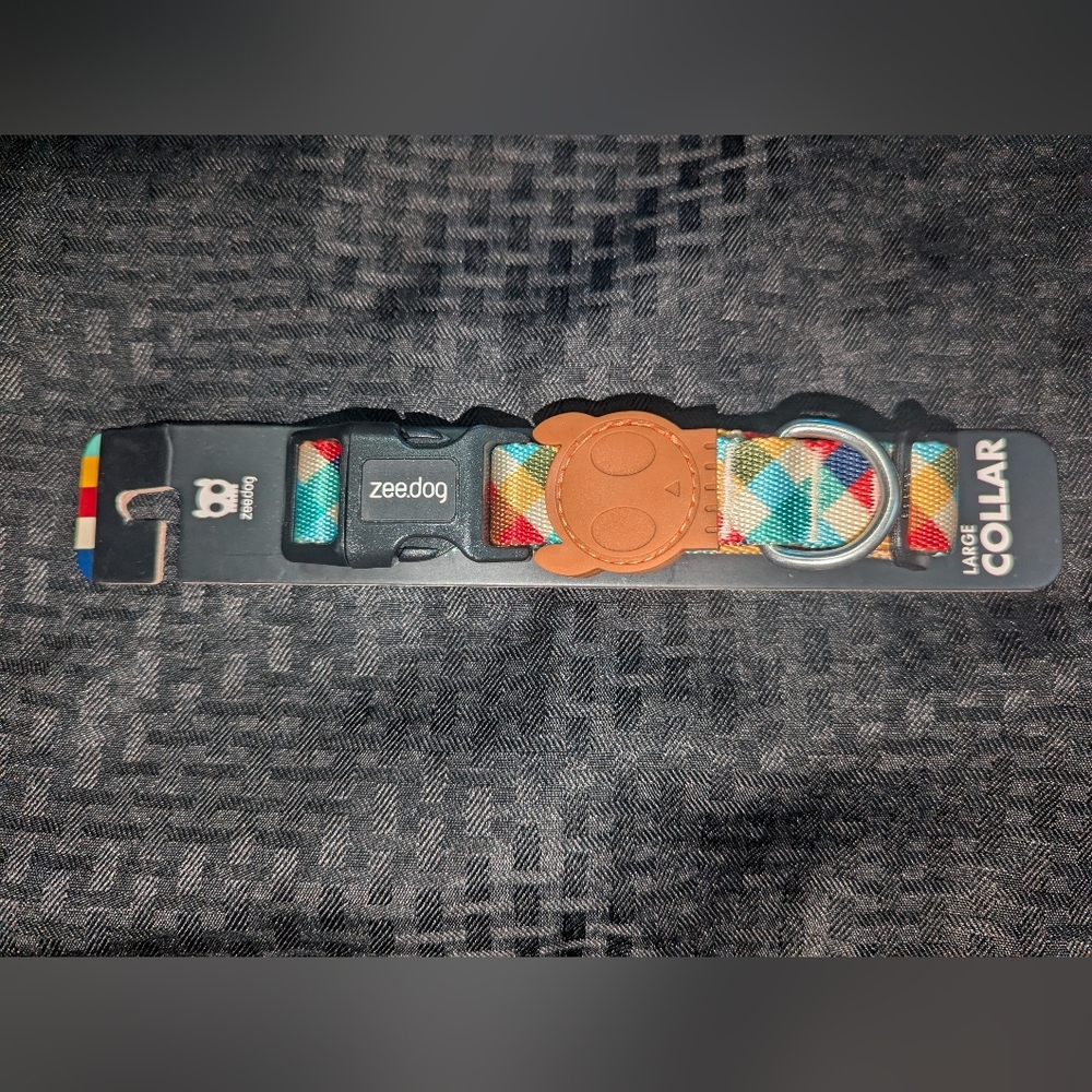 Multicolor "Phantom" Plaid ZeeDog Classic Collar.